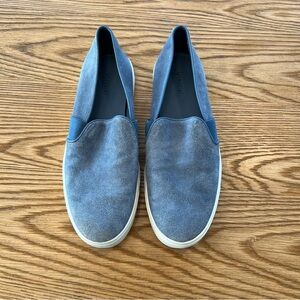 Vince Blue Suede Slip-On Sneakers